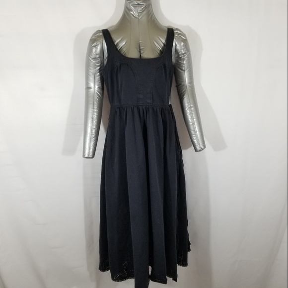 Theory Dresses & Skirts - Theory Button Back Black Sun Dress Size 6